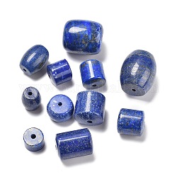 Cuentas de lapislázuli naturales, barril mixto, 10~18.2x7~20mm, agujero: 2~2.8 mm