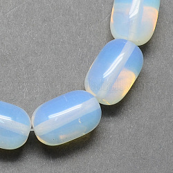 Barrel Shaped Opalite Beads Strands, Alice Blue, 15x10mm, Hole: 1mm, about 25pcs/strand, 15.3inch
