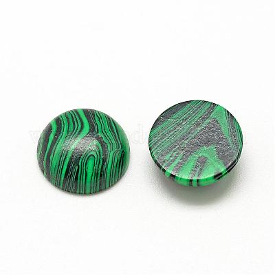 Synthetische Malachit-Cabochons&nbsp;G-R416-8mm-38-1