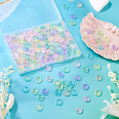 285 perles en plastique transparentes&nbsp;KY-TA0001-54-1