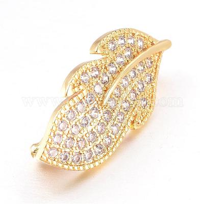 Bails De Raccourcisseur De Rehausseur De Zircone Cubique Micro Pave En Laiton De Feuille, Bails à Charnière, Avec Boucle, Sans Nickel Et Sans Plomb