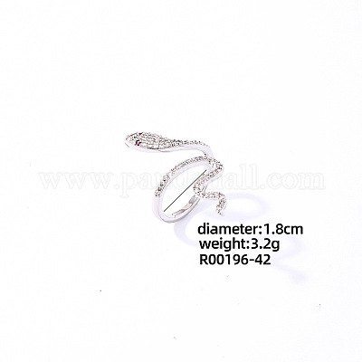 Anello per polsino in ottone platino serpente&nbsp;CL6952-5-1