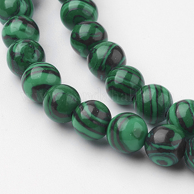 Sintetici fili di perline malachite&nbsp;G-G735-70-6mm-1