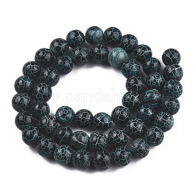 Naturelles feu crépitent agate perles brins&nbsp;G-T125-22B-1