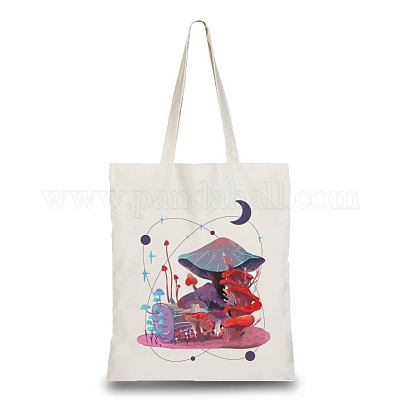Canvas Tote Bags,1 pc Tote Bags Multi-Purpose Reusable Blank Canvas Bags  Use For Grocery Bags,Shopping Bags,DIY Gift Bags