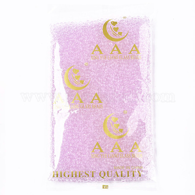 Perles en verre transparentes&nbsp;SEED-S040-09A-10-1
