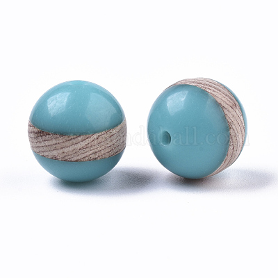 Wholesale Resin & Wood Semi Circle Beads 