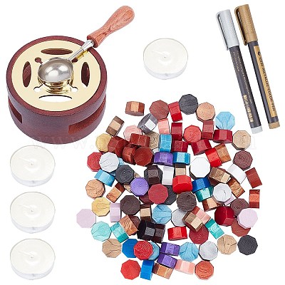 Red Wax For Letters Stamp Seals Sealing Wax Kit With Wax Seal Beads Wax  Seal Warmer Wax Spoon And C