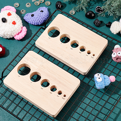 Shop PH PandaHall Wood Safety Eyes Insertion Tool Auxiliary Tool for  Attaching Safety Eyes and Washers Amigurumi Craft Eyes Tool Eyeball Gauge  Board for Crochet Stuffed Animal Eyes 5.5~29.5mm 2pcs for Jewelry