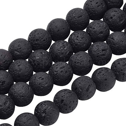 Olycraft Natural Lava Rock Beads Strands G-OC0001-27-1