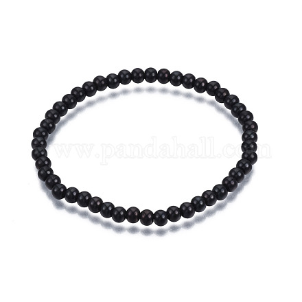 201 bracelet extensible en perles rondes en acier inoxydable pour homme femme BJEW-N017-163A-03-1
