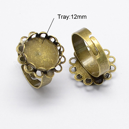 Iron Adjustable Ring Settings Findings IFIN-Q106-A-NF-1