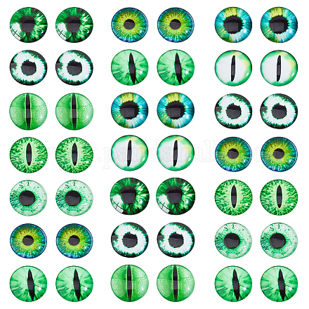 50 Stück Glaskabochons GGLA-DC0001-05B-1