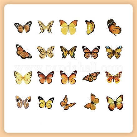Étiquettes autocollantes imperméables en forme de papillon pour animaux de compagnie PW-WG83746-14-1