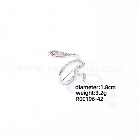 Anello per polsino in ottone platino serpente CL6952-5-1