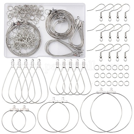 Kit de fabrication de boucles d'oreilles enroulées de fil de bricolage DIY-FS0005-09-1