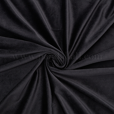 BENECREAT Black Velvet Upholstery Fabric DIY-WH0056-48C-1