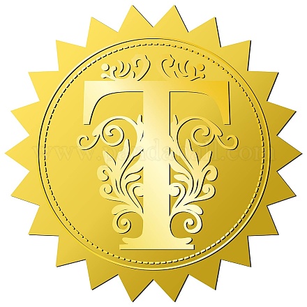 34 foglio di adesivi autoadesivi in lamina d'oro in rilievo DIY-WH0509-044-1