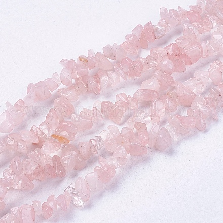 Naturelle quartz rose pierre chapelets de perles X-G-R192-03-1