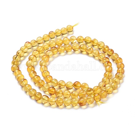 Perles d'ambre naturel brins G-K308-C01-5mm-1