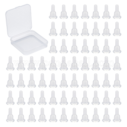 Clear Silicone Earring Backs - 150 Pcs / 75 Pairs Hypoallergenic