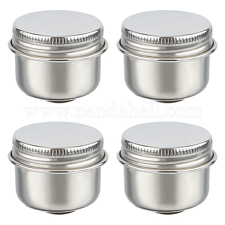 UNICRAFTALE 4 pcs Stainless Steel Oil Painting Cup Palettes Container Cup Metal Dipper Painting Pot Container with Lid and Clip Large Mouth Single Dipper Pallete Cup for Drawing CON-WH0001-17-1