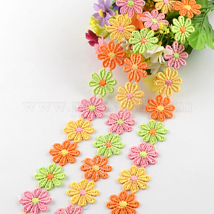 Ruban de polyester de fleurs NWIR-R022-04-1