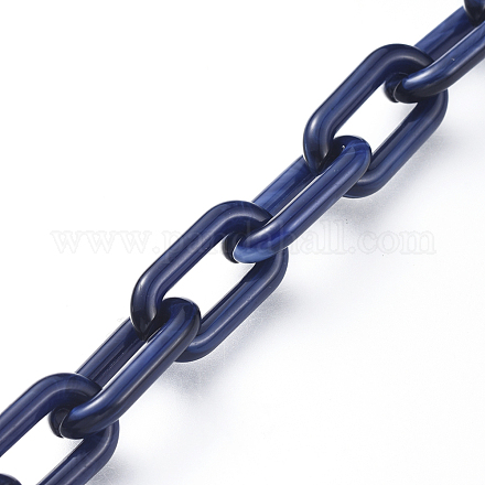 Handmade Acrylic Cable Chains AJEW-JB00554-03-1