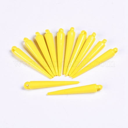 Yellow Acrylic Spike Pendants X-SACR-R724-2-1