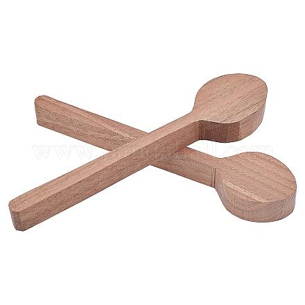 Gorgecraft Walnut Wood Carving Spoon AJEW-GF0001-39B-1