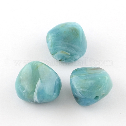 Los abalorios de acrílico piedras preciosas de imitación nuggets OACR-R044-10-1