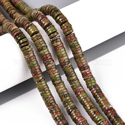 Natur Unakit Perlen Stränge G-T142-6mm-07-1