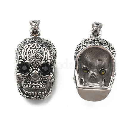 Bijoux d'halloween rétro pour hommes 304 pendentifs gros crâne en acier inoxydable X-STAS-O044-40-1