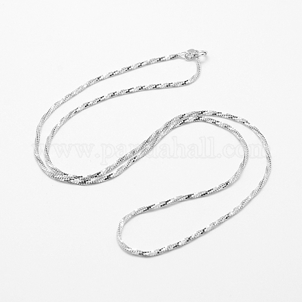 Collane a catena serpente in argento sterling STER-F028-09P-1