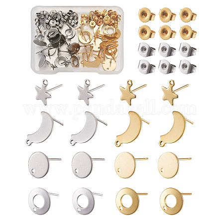 Accessoires de boucles d'oreilles en acier inoxydable yilisi 304 STAS-YS0001-08-1