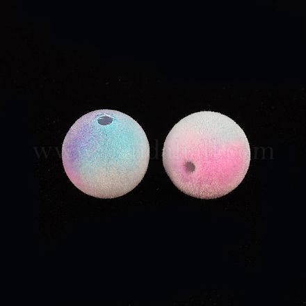 Perles en plastique floquées KY-Q056-024C-1