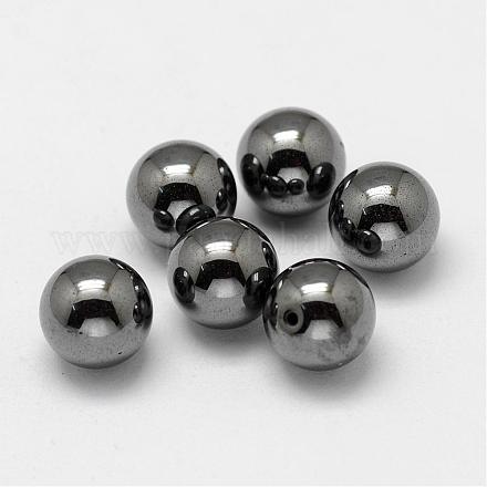 Non-magnetic Synthetic Hematite Beads G-P162-02-8mm-1