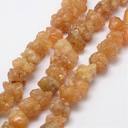 Electroplate Natural Citrine Bead Strands G-F331-06-A-1