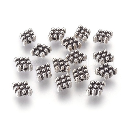 Perles de losange en alliage de style tibétain TIBEB-5107-AS-NR-1