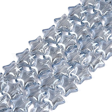 Galvanisieren transparente Glasperlen Stränge&nbsp;EGLA-N056-04A-A05-1