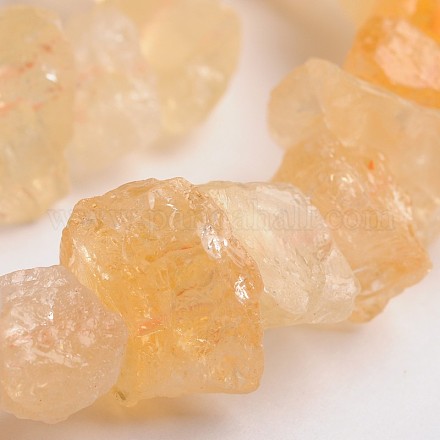 Nuggets citrine naturelle brins de perles de pierres précieuses G-J332-E12-1