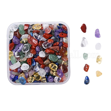 100g 7 perles de pierres précieuses mélangées naturelles de style G-YW0001-06-1
