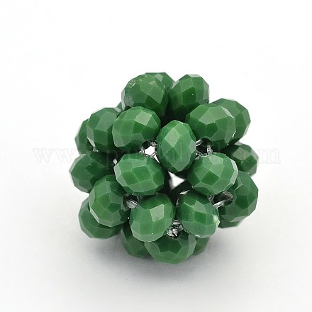 Imitation Jade Glass Round Woven Beads GLAA-A034-6mm-B05-1
