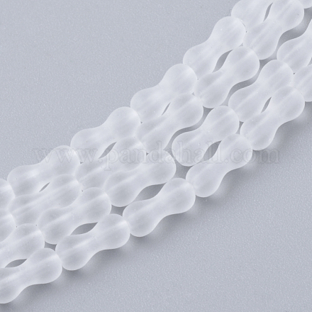 Chapelets de perles en verre transparent GLAA-Q056-D01-1