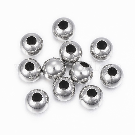 304 Stainless Steel Beads STAS-H396-E-08P-1