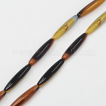 Natural Striped Agate/Banded Agate Beads Strands G-L008-12-1