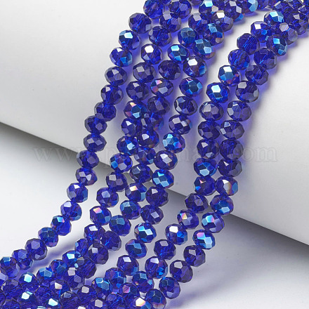 Chapelets de perles en verre électroplaqué EGLA-A034-T4mm-I07-1