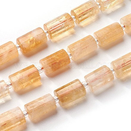 Chapelets de perles de citrine naturelle G-J385-E02-10x16mm-1