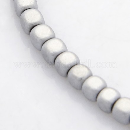 Chapelets de perles en hématite synthétique sans magnétiques G-J212D-01-1