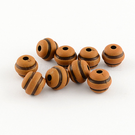 Perles acryliques de bois imitation SACR-R830-05-1